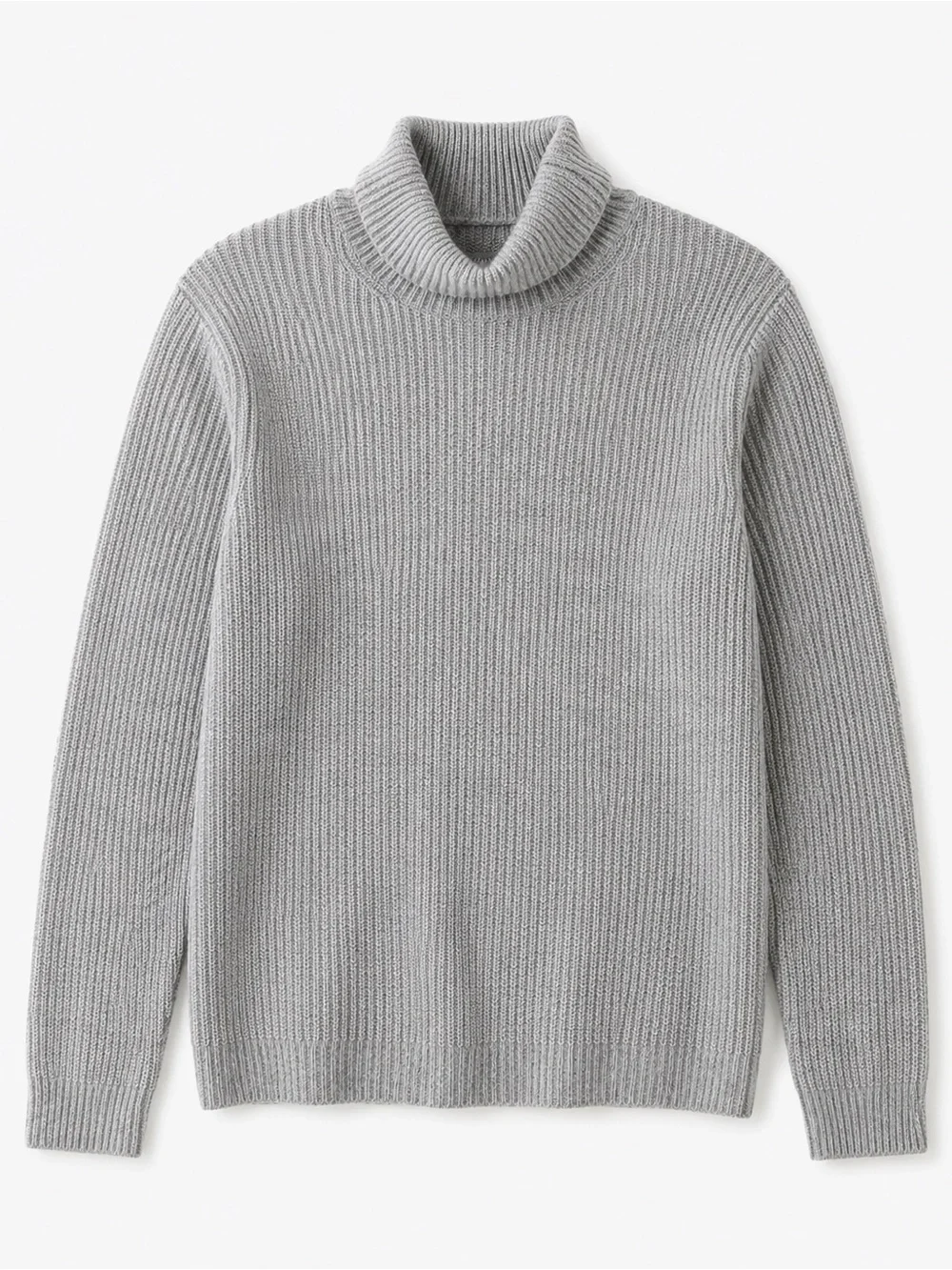 Quince Fisherman Turtleneck 100% Mongolian Cashmere Sweater Grey Size S